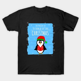 MERRY Christmas Cute Penguin T-Shirt